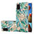 Custodia Silicone Gel Morbida Fantasia Modello Cover con Anello Supporto Y02B per Samsung Galaxy A21s Verde