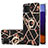 Custodia Silicone Gel Morbida Fantasia Modello Cover con Anello Supporto Y02B per Samsung Galaxy A22 4G Nero