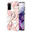 Custodia Silicone Gel Morbida Fantasia Modello Cover con Anello Supporto Y02B per Samsung Galaxy S20