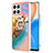 Custodia Silicone Gel Morbida Fantasia Modello Cover con Anello Supporto Y03B per Huawei Honor X8 4G Multicolore