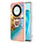 Custodia Silicone Gel Morbida Fantasia Modello Cover con Anello Supporto Y03B per Huawei Honor X9a 5G Multicolore