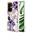 Custodia Silicone Gel Morbida Fantasia Modello Cover con Anello Supporto Y03B per OnePlus Nord CE 3 5G Viola