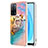 Custodia Silicone Gel Morbida Fantasia Modello Cover con Anello Supporto Y03B per Oppo A53s 5G Multicolore