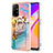 Custodia Silicone Gel Morbida Fantasia Modello Cover con Anello Supporto Y03B per Oppo A94 5G Multicolore