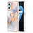 Custodia Silicone Gel Morbida Fantasia Modello Cover con Anello Supporto Y03B per Oppo A96 4G