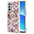 Custodia Silicone Gel Morbida Fantasia Modello Cover con Anello Supporto Y03B per Oppo Reno6 Pro+ Plus 5G