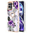 Custodia Silicone Gel Morbida Fantasia Modello Cover con Anello Supporto Y03B per Realme 8i Viola