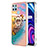 Custodia Silicone Gel Morbida Fantasia Modello Cover con Anello Supporto Y03B per Realme C21Y