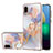 Custodia Silicone Gel Morbida Fantasia Modello Cover con Anello Supporto Y03B per Samsung Galaxy A02 Lavanda