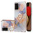 Custodia Silicone Gel Morbida Fantasia Modello Cover con Anello Supporto Y03B per Samsung Galaxy A02s Lavanda