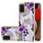 Custodia Silicone Gel Morbida Fantasia Modello Cover con Anello Supporto Y03B per Samsung Galaxy A02s Viola
