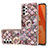 Custodia Silicone Gel Morbida Fantasia Modello Cover con Anello Supporto Y03B per Samsung Galaxy A23 4G Marrone