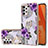 Custodia Silicone Gel Morbida Fantasia Modello Cover con Anello Supporto Y03B per Samsung Galaxy A32 4G Viola