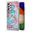 Custodia Silicone Gel Morbida Fantasia Modello Cover con Anello Supporto Y03B per Samsung Galaxy A52 4G
