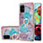 Custodia Silicone Gel Morbida Fantasia Modello Cover con Anello Supporto Y03B per Samsung Galaxy A71 4G A715 Blu