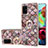 Custodia Silicone Gel Morbida Fantasia Modello Cover con Anello Supporto Y03B per Samsung Galaxy A71 4G A715 Marrone