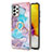 Custodia Silicone Gel Morbida Fantasia Modello Cover con Anello Supporto Y03B per Samsung Galaxy A72 4G