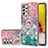 Custodia Silicone Gel Morbida Fantasia Modello Cover con Anello Supporto Y03B per Samsung Galaxy A72 4G Colorato