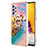 Custodia Silicone Gel Morbida Fantasia Modello Cover con Anello Supporto Y03B per Samsung Galaxy A73 5G Multicolore