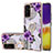 Custodia Silicone Gel Morbida Fantasia Modello Cover con Anello Supporto Y03B per Samsung Galaxy F34 5G Viola