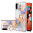 Custodia Silicone Gel Morbida Fantasia Modello Cover con Anello Supporto Y03B per Samsung Galaxy M11 Lavanda