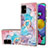 Custodia Silicone Gel Morbida Fantasia Modello Cover con Anello Supporto Y03B per Samsung Galaxy M40S Blu