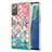 Custodia Silicone Gel Morbida Fantasia Modello Cover con Anello Supporto Y03B per Samsung Galaxy Note 20 5G Colorato