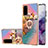 Custodia Silicone Gel Morbida Fantasia Modello Cover con Anello Supporto Y03B per Samsung Galaxy S20 5G Multicolore