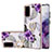 Custodia Silicone Gel Morbida Fantasia Modello Cover con Anello Supporto Y03B per Samsung Galaxy S20 5G Viola