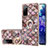 Custodia Silicone Gel Morbida Fantasia Modello Cover con Anello Supporto Y03B per Samsung Galaxy S20 FE (2022) 5G Marrone