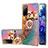 Custodia Silicone Gel Morbida Fantasia Modello Cover con Anello Supporto Y03B per Samsung Galaxy S20 FE 5G Multicolore