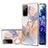 Custodia Silicone Gel Morbida Fantasia Modello Cover con Anello Supporto Y03B per Samsung Galaxy S20 Lite 5G Lavanda