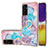 Custodia Silicone Gel Morbida Fantasia Modello Cover con Anello Supporto Y03B per Samsung Galaxy S23 FE 5G Blu