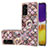 Custodia Silicone Gel Morbida Fantasia Modello Cover con Anello Supporto Y03B per Samsung Galaxy S23 FE 5G Marrone