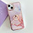 Custodia Silicone Gel Morbida Fantasia Modello Cover con Anello Supporto Y05B per Apple iPhone 13 Rosa