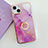 Custodia Silicone Gel Morbida Fantasia Modello Cover con Anello Supporto Y05B per Apple iPhone 15