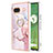 Custodia Silicone Gel Morbida Fantasia Modello Cover con Anello Supporto Y05B per Google Pixel 7a 5G Rosa