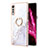 Custodia Silicone Gel Morbida Fantasia Modello Cover con Anello Supporto Y05B per LG Velvet 4G