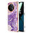 Custodia Silicone Gel Morbida Fantasia Modello Cover con Anello Supporto Y05B per OnePlus 11 5G Viola