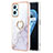 Custodia Silicone Gel Morbida Fantasia Modello Cover con Anello Supporto Y05B per Oppo A96 4G