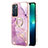 Custodia Silicone Gel Morbida Fantasia Modello Cover con Anello Supporto Y05B per Oppo Reno6 5G