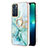 Custodia Silicone Gel Morbida Fantasia Modello Cover con Anello Supporto Y05B per Oppo Reno6 5G