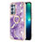 Custodia Silicone Gel Morbida Fantasia Modello Cover con Anello Supporto Y05B per Oppo Reno6 Pro 5G