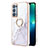 Custodia Silicone Gel Morbida Fantasia Modello Cover con Anello Supporto Y05B per Oppo Reno6 Pro 5G