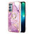 Custodia Silicone Gel Morbida Fantasia Modello Cover con Anello Supporto Y05B per Oppo Reno6 Pro 5G