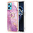 Custodia Silicone Gel Morbida Fantasia Modello Cover con Anello Supporto Y05B per Realme 9 4G Lavanda