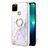 Custodia Silicone Gel Morbida Fantasia Modello Cover con Anello Supporto Y05B per Realme C21Y