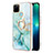 Custodia Silicone Gel Morbida Fantasia Modello Cover con Anello Supporto Y05B per Realme C21Y