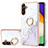 Custodia Silicone Gel Morbida Fantasia Modello Cover con Anello Supporto Y05B per Samsung Galaxy A04s Bianco
