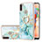 Custodia Silicone Gel Morbida Fantasia Modello Cover con Anello Supporto Y05B per Samsung Galaxy A11 Verde